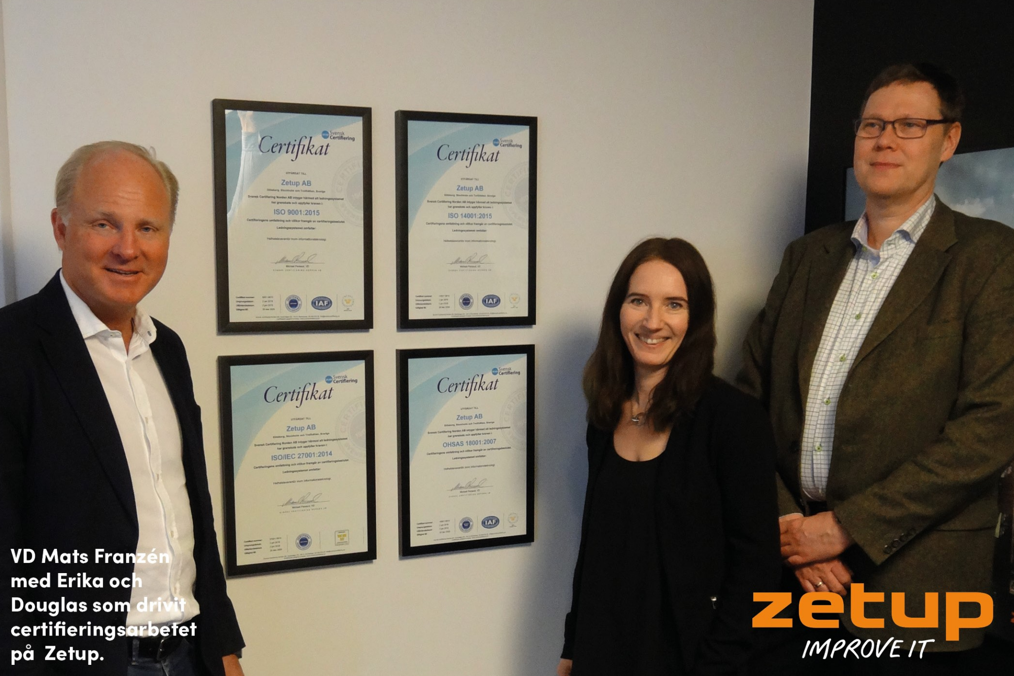 IT-företaget Zetup går all-in för ISO-certifieringar – 4 på ett år