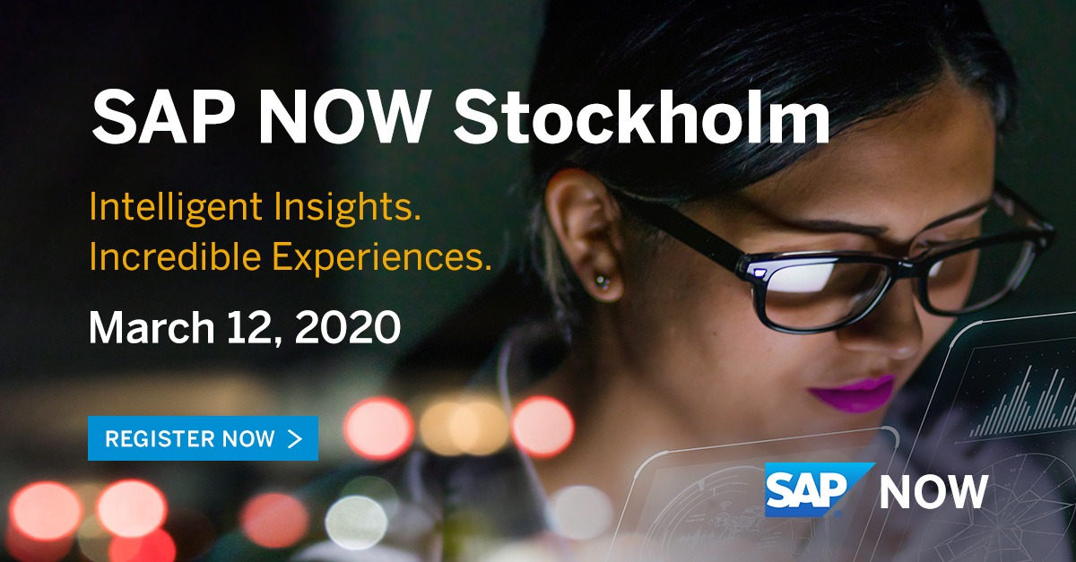 Välkommen till SAP NOW Stockholm 2