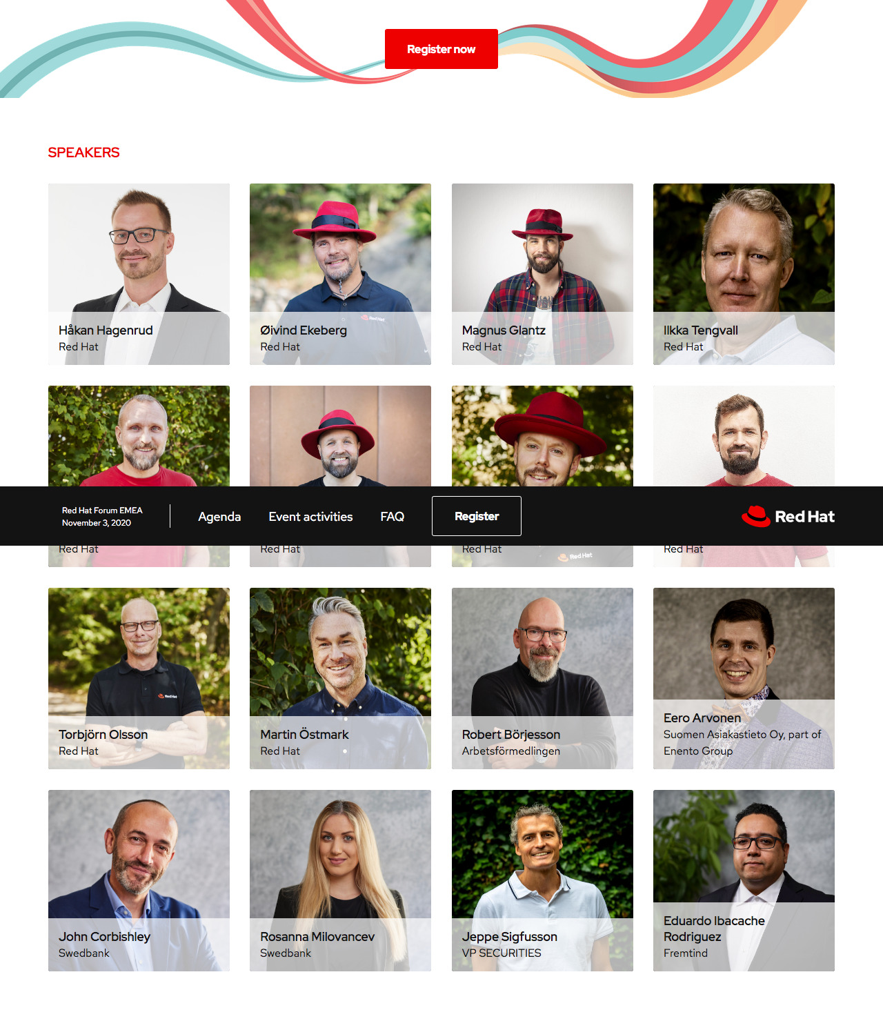 You are invited! Red Hat Forum VIrtual Experience 3 Nov 2020. 15
