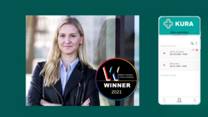 Cecilia Videcél, CEO och grundare av Kura tilldelades priset ”Innovator of the year” i Nordic Women in Tech Awards!