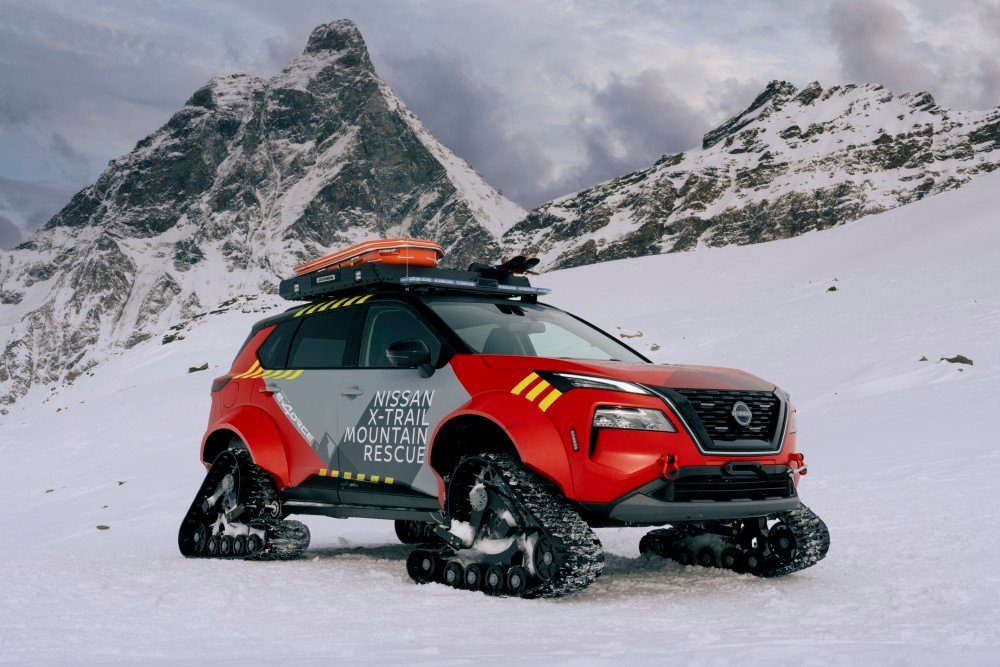 Nissan X-Trail Mountain Rescue - tar e-4ORCE till skidbackarna
