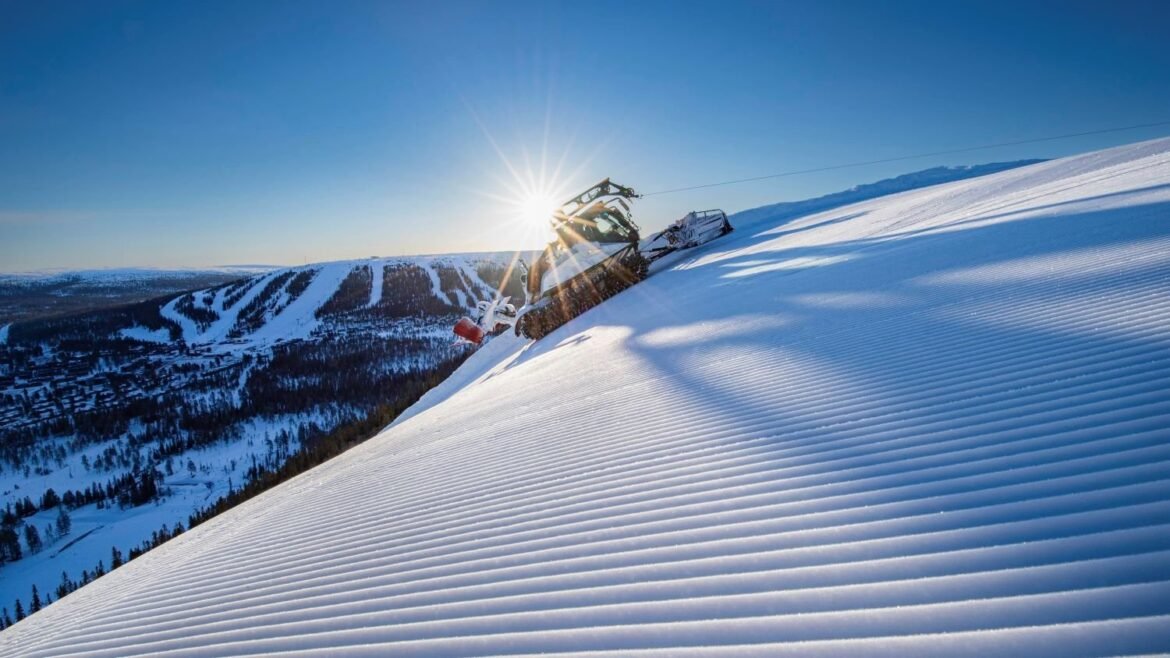 Skistar säkrar snö med 3D-teknik från Leica