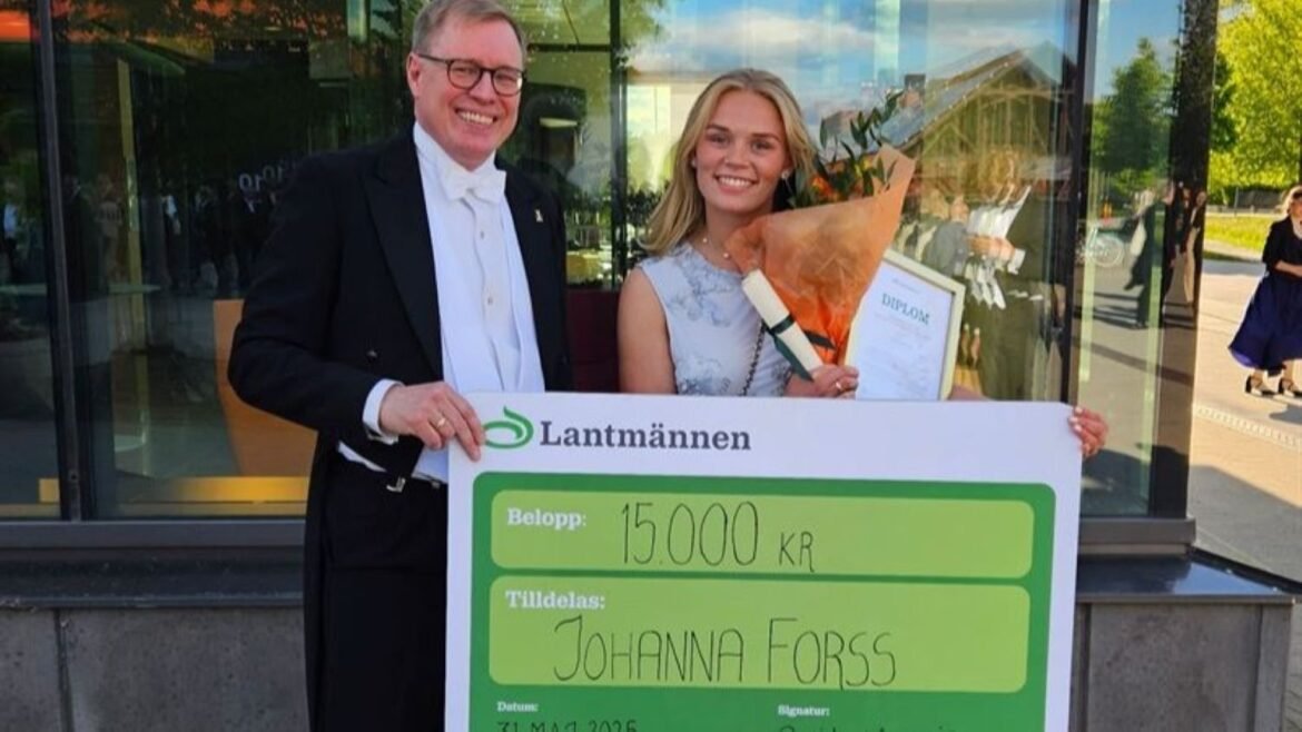 Lantmännens stipendium går till uppsats om sensorteknik