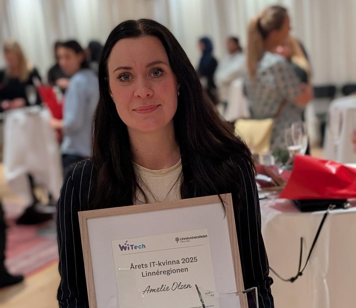 Amelie Olsen vinner utmärkelsen Årets IT-kvinna i Linnéregionen