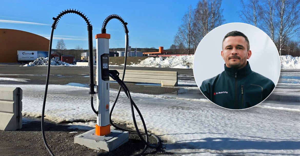 Soltechbolaget E-Mobility färdigställer Dalarnas största laddstation för tung trafik åt Maserfrakt i Borlänge