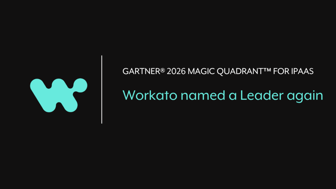 Workato utsedd till ledare i 2026 Gartner Magic Quadrant för iPaaS – åttonde året i rad