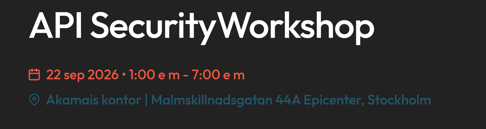 API SecurityWorkshop